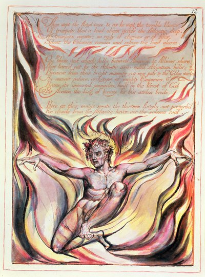 Orc springs up, enveloped in the flames of revolution, plate 10 from 